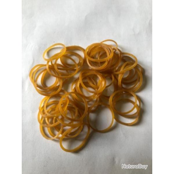 50 bracelet caoutchouc  blond 30 mm x 1,5 mm peche coup