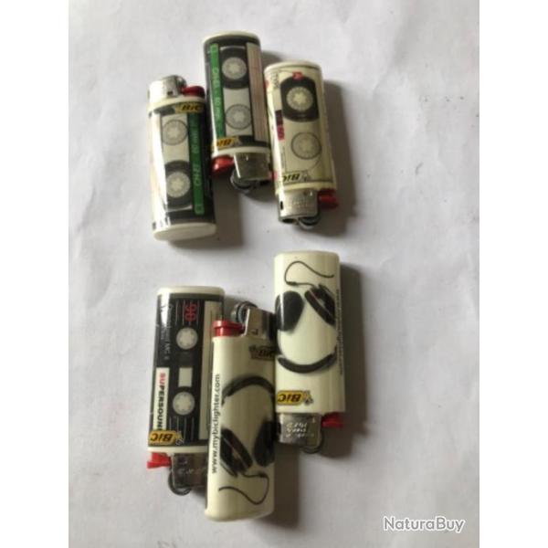 6 briquet mini bic