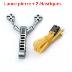 DESTOCKAGE Fronde Lance Pierre 2 Elastiques en ALU Slingshot Chasse Camping LIVRAISON OFFERTE