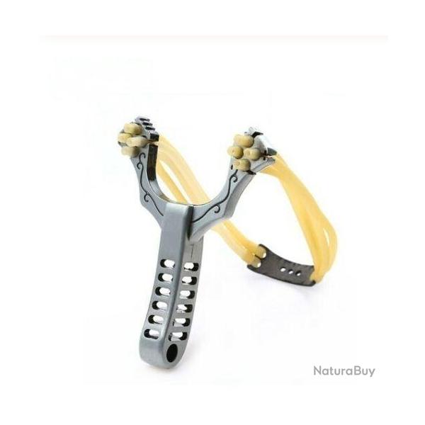 Fronde Lance Pierre 4 Elastiques en ALU Ultra Puissance Slingshot Chasse Camping LIVRAISON OFFERTE