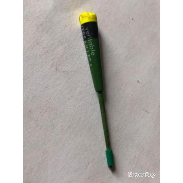 1 flotteur type Versailles 5 cm environ 0.10 gr  bout jaune peche occasion