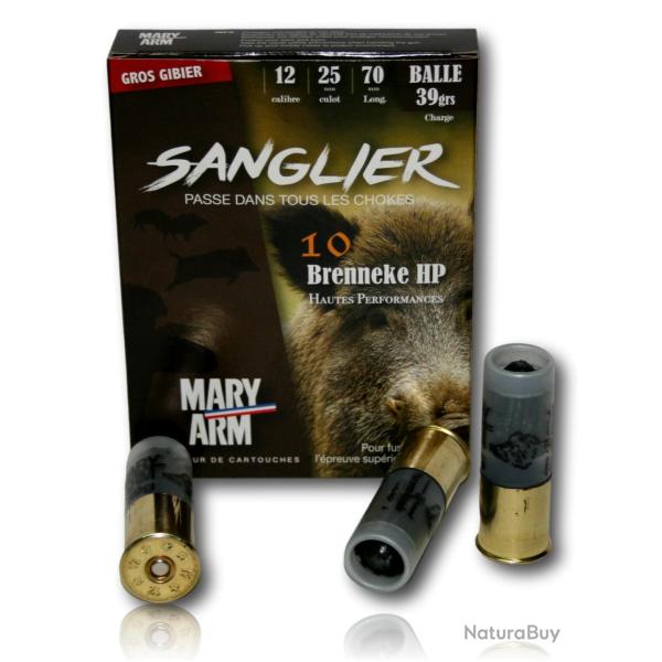 BRENNEKE SANGLIER HP - CAL 12/70 - PLOMB - BTE DE 10