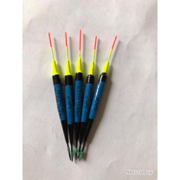 5 flotteur despres 7 cm bleu . Water queen LOT 79 peche coup  occasion