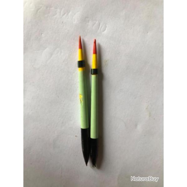 2 flotteur  6 cm vert   LOT 91 . peche coup  occasion