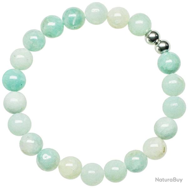 Bracelet en amazonite - Perles rondes 8 mm