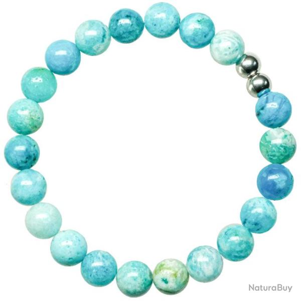 Bracelet en h�mimorphite - Perles rondes 8 mm