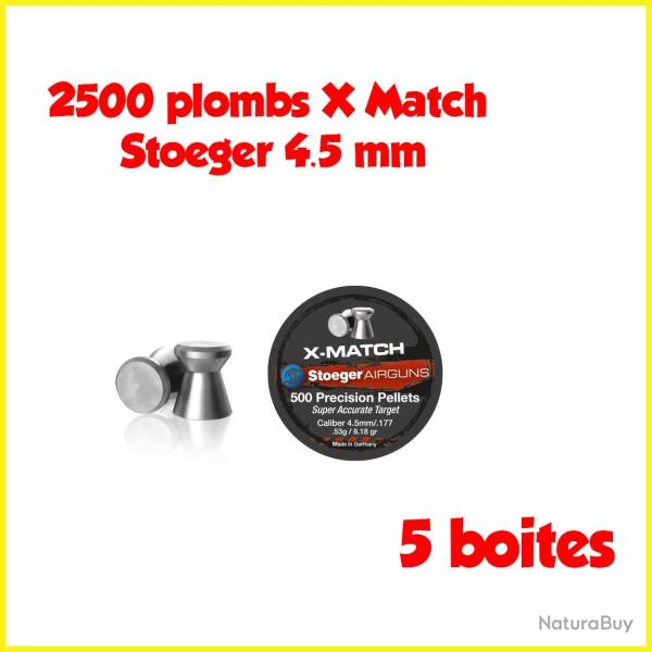 2500 plombs X Match Stoeger, 4.5 mm 