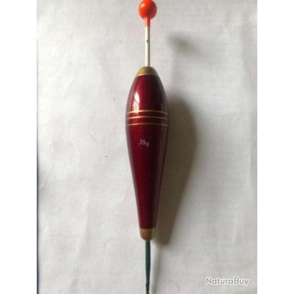 1 flotteur fixe 25 gr  20 cm  peche occasion ancien collection carnassier