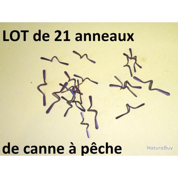 lot de 21 anneaux anciens simple torsion de canne a pche  - VENDU PAR JEPERCUTE (D23G56)