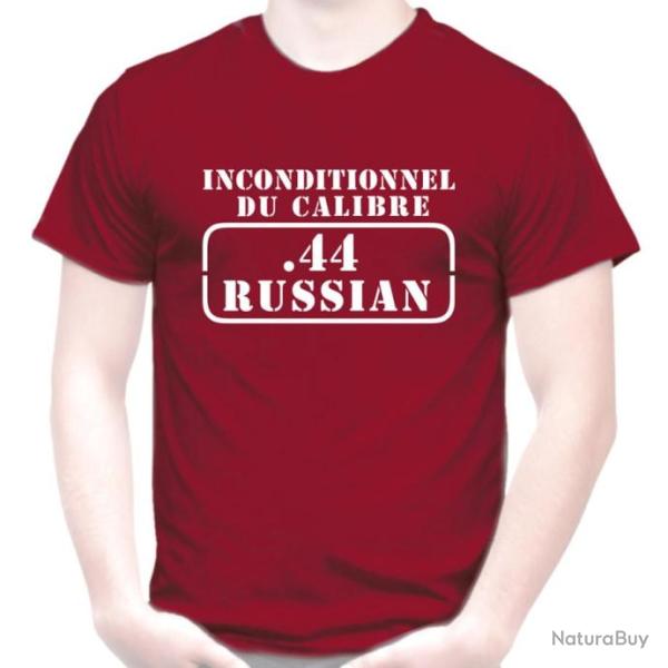 T-SHIRT INCONDITIONNEL DU CALIBRE .44 RUSSIAN Smith & Wesson R�volver Stand Poudre Noir Tir sportif
