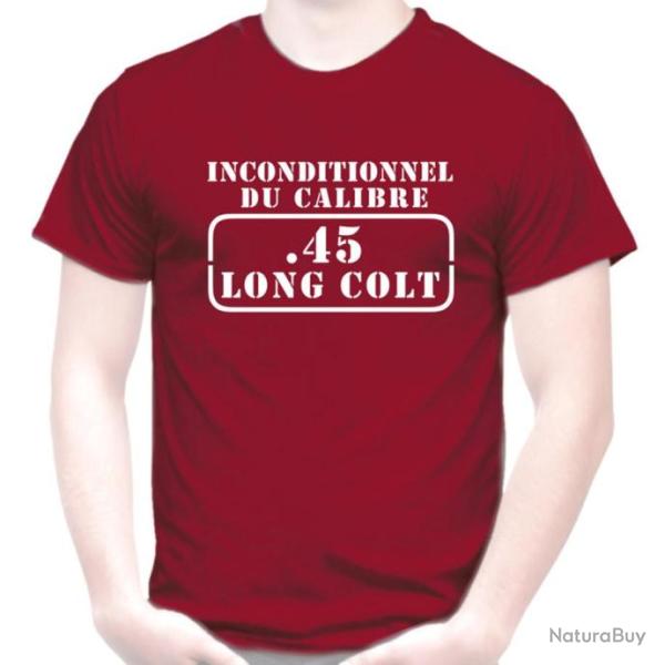 T-SHIRT - INCONDITIONNEL DU CALIBRE .45 LONG COLT - .45LC R�volver Poudre Noire Stand Tir sportif