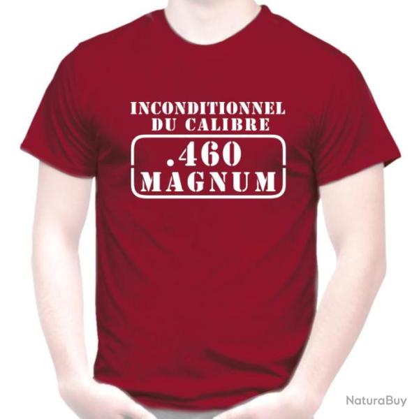 T-SHIRT - INCONDITIONNEL DU CALIBRE .460 MAGNUM - Smith & Wesson R�volver Munition Stand Tir Cible