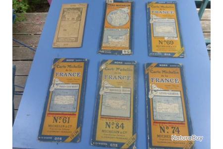 LOT DE CARTES ROUTIERES MICHELIN ANCIENNES