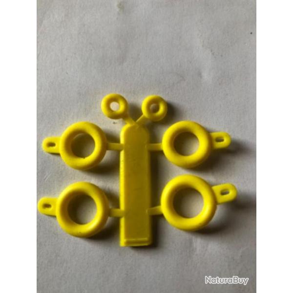 6 anneaux plastiques porte hameon sur canne pche truite