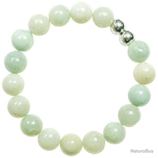 Bracelet en amazonite - Perles rondes 10 mm