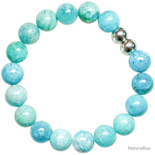 Bracelet en h�mimorphite - Perles rondes 10 mm