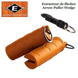EASTON Arrow Puller Wedge Retire fl&egrave;ches en gomme caoutchout&eacute;e orange avec mousqueton