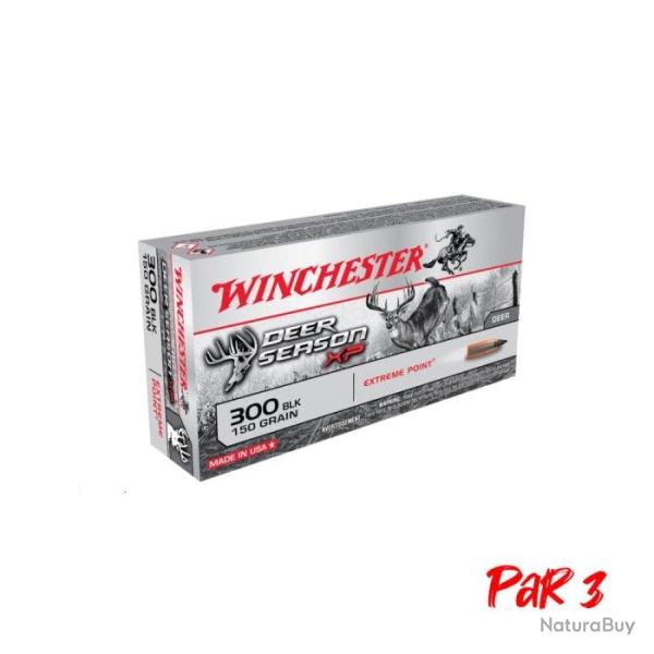 Balles Winchester Deer Season Extreme Point - Cal. 300 BLK - 150 gr / Par 3