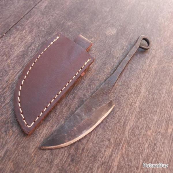 Couteau VIKING FORG avec tui en cuir marron