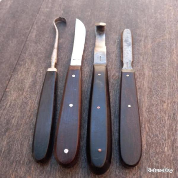 Lot de  Couteau de Marchal Ferrant NOGENT , BEYALS , GASSELIN Manche en Bois bne et Pallissandre