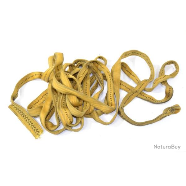 Sangle �lingue tubulaire jaune de parachute militaire, a identifier