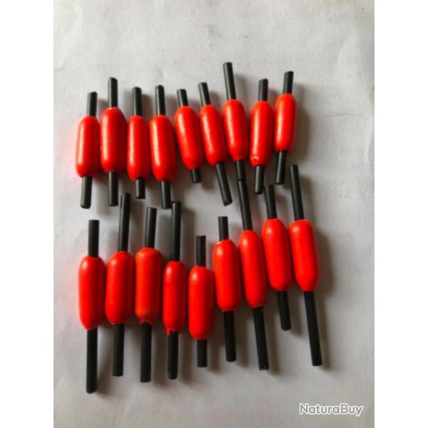 18 flotteur 2 cm rouge coulissant pche truite occasion