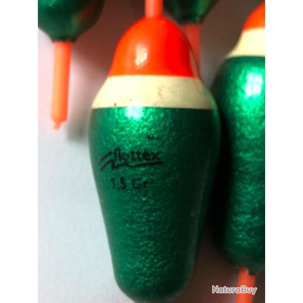 1 flotteur 3 cm 1,50 gr rouge vert fixe FLOTTEX p�che truite  occasion