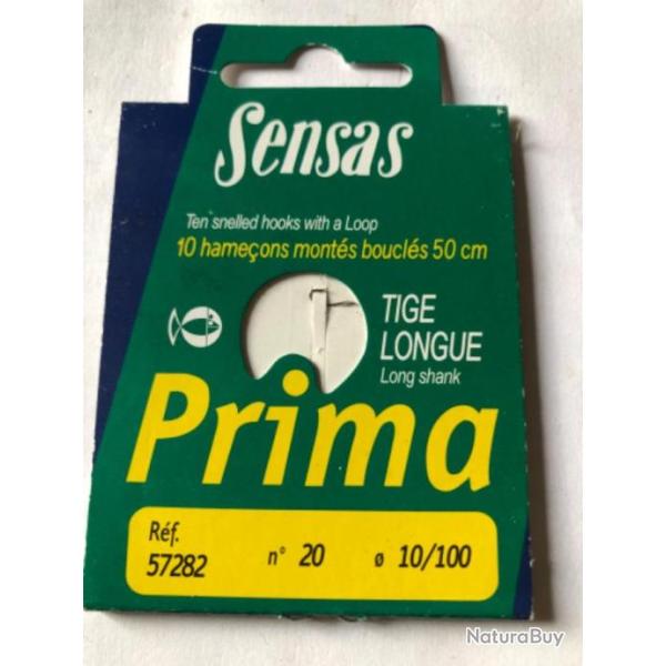 10 hame�on mont� prima tige longue 20/10.   50 cm peche coup Sensas