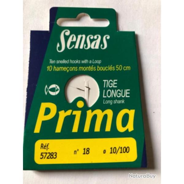 10 hame�on mont� prima tige longue 18/10.   50 cm peche coup Sensas