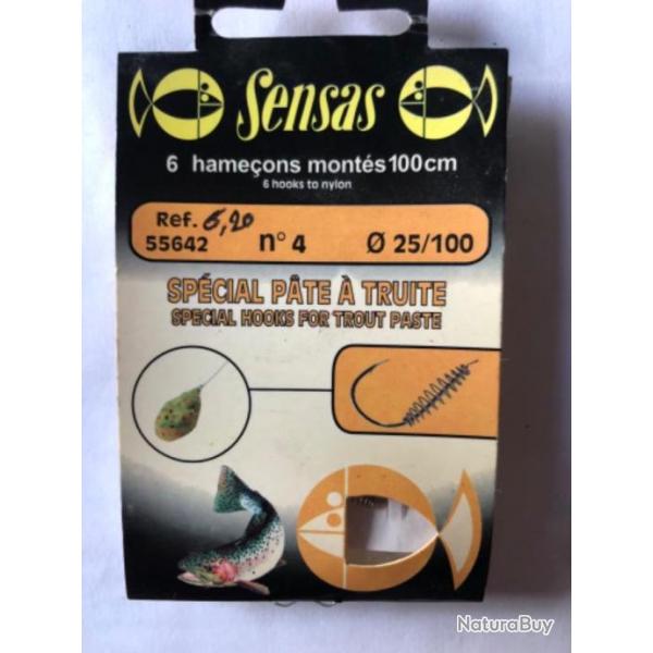 10 hame�on mont� sp�cial pate � truite  04/25 .   100 cm peche truite Sensas