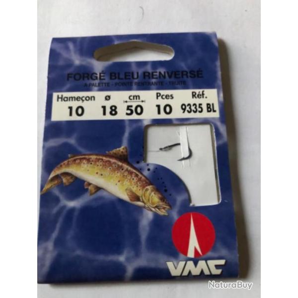 10 hameon mont forg bleu renvers truite  10/18 .  50 cm 9335 bl vmc peche truite water queen