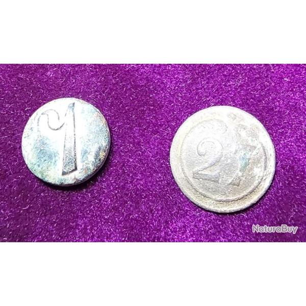 Napoleon : Deux boutons militaires fran�ais