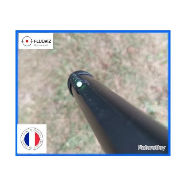guidon fibre optique fluo verte pour bande de 7mm (viseur, aide  la vise, mire, hausse)