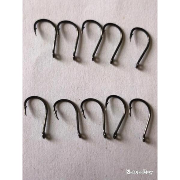 10 hame�on carpe 7102 bn 8 forg� renvers� oeillet vmc p�che FEEDER