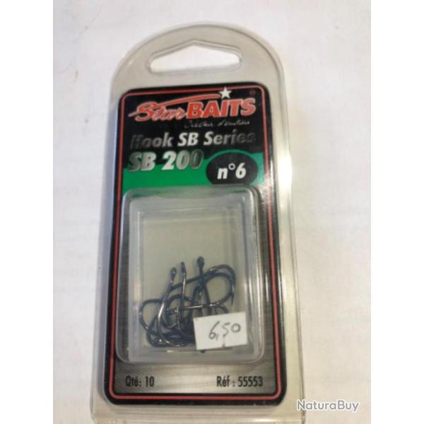 10 hame�on carpe n 6. sb 200 forg� oeillet vmc p�che CARPE starbaits