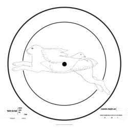 Paquet de 100 cibles Pisteurs essai lievre pigeon en papier 85 X 85Cm
