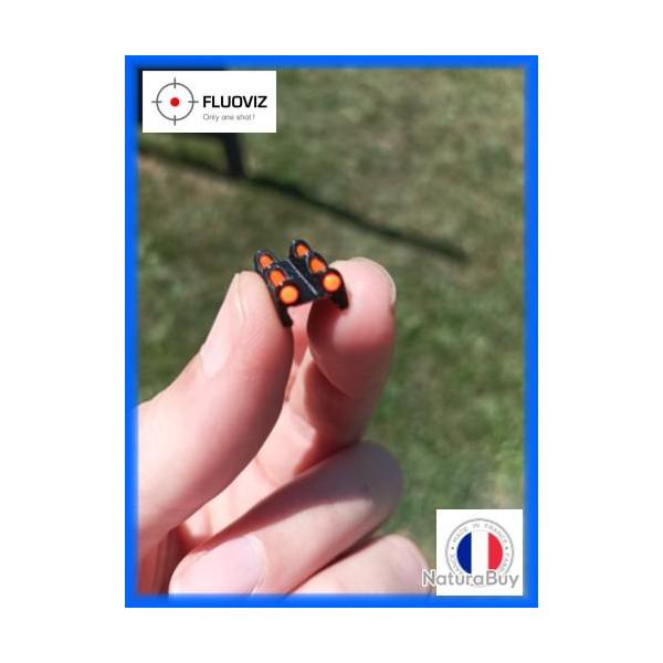 Hausse fibre optique fluo rouge pour bande de 8mm (viseur, aide  la vise, mire, guidon)