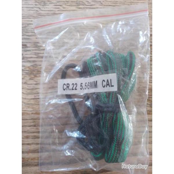 Cordon de nettoyage calibre 22 long rifle 22lr ou 5,5mm