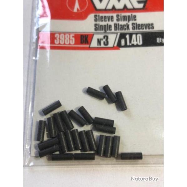 25 sleeve simple 1.40 mm 3985 bk n 3 . Peche carnassier vmc