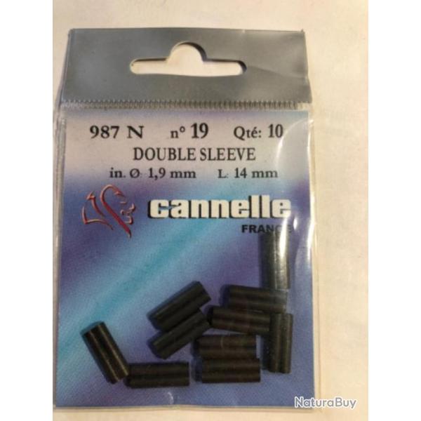 10 sleeve DOUBLE 1,9 mm D987  bk n 19 . Peche carnassier vmc