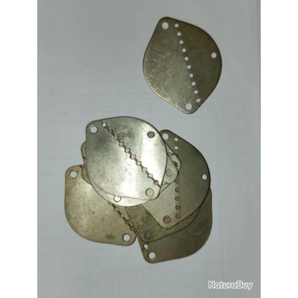 Plaque d'identit militaire franaise vierge, premiere et deuxime guerre WWI, WWII, Indochine....