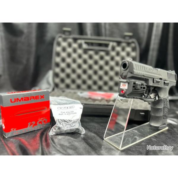 Pack "Impact" Laser pr�t � tirer - Pistolet HK SFP9 T4E - (CO2 + Munitions) - Calibre 43 - (5 joules