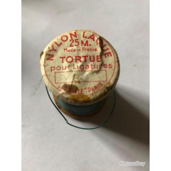 1 Rouleau Ligature bleu 25 m tortue pche ancien collection occasion