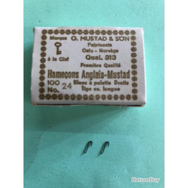 100 hame�on n 24 palette bleu r�f 313  tige extra  longue p�che coup simple. mustad
