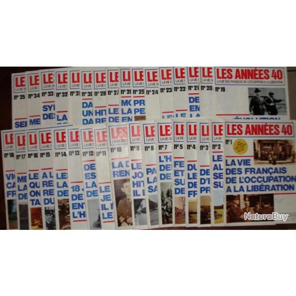 ww2 LES ANNEES 40 la vie des fran�ais de l'occupation � la lib�ration 33 num�ros