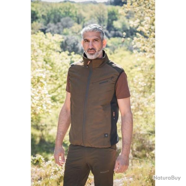 GILET  CHAUFFANT SOMLYS MARRON NEUF (209)