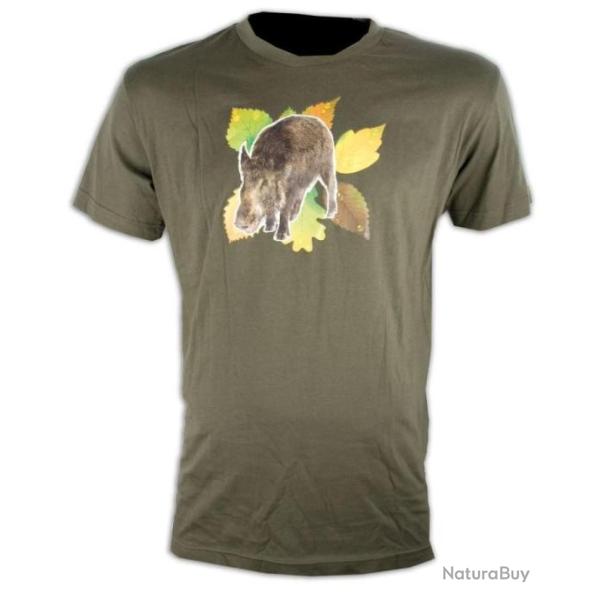 T-SHIRT SOMLYS COTON MOTIF SANGLIER