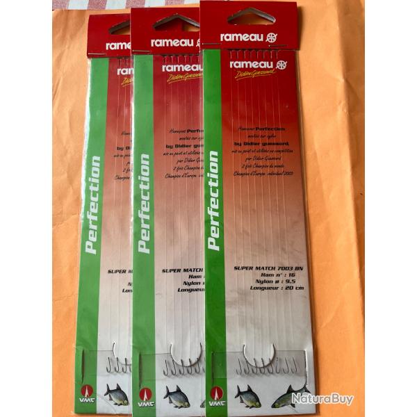 8 hame�on mont� 7003 bn dor� 16/9.5  20 cm .peche coup rameau