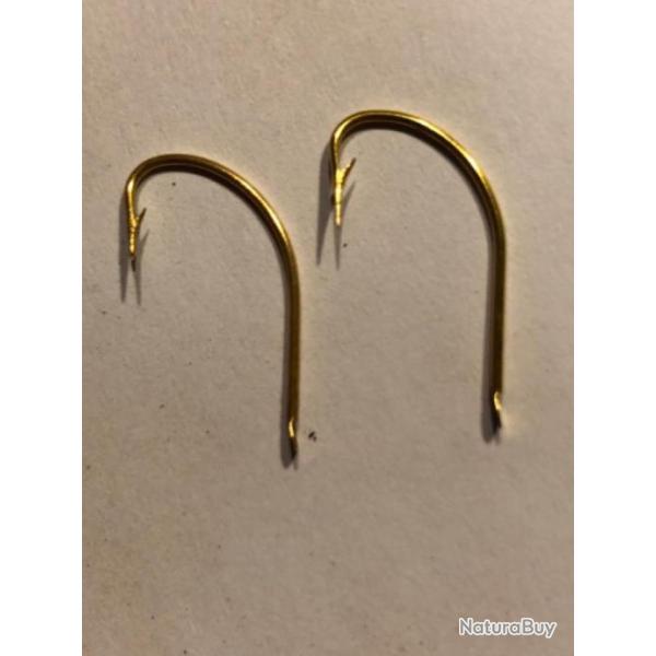 100 hame�on palette n 4 r�f 264 dor� renvers� tige courte fin de fer  .peche coup mustad