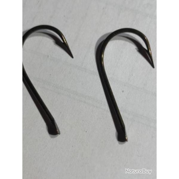 100 hame�on palette n 1/0 r�f 520  bronz� forg� renvers�  . peche mer mustad